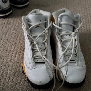 Jordan Kids Shoes White and Yellow